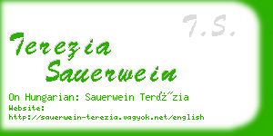 terezia sauerwein business card